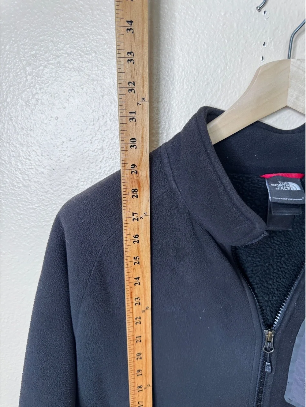 The North Face Full Zip Fleece Jacket XL Black Full Zip Chest Pocket Outdoor